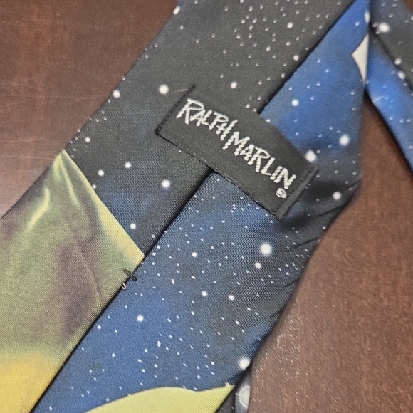 Ralph Marlin Starry Black and Gold Tie - Picture 4 of 4